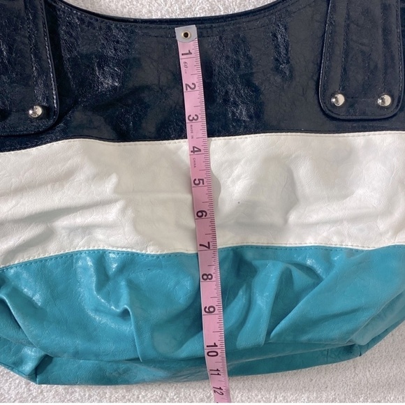 5/$25 Payless Shoe Source Colour Block Faux Leather Hobo Bag Shoulder Bag Purse - Picture 13 of 14